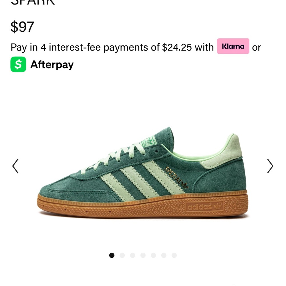 Adidas Spezial Green Suede Sneakers with Gum Sole - Picture 5 of 6
